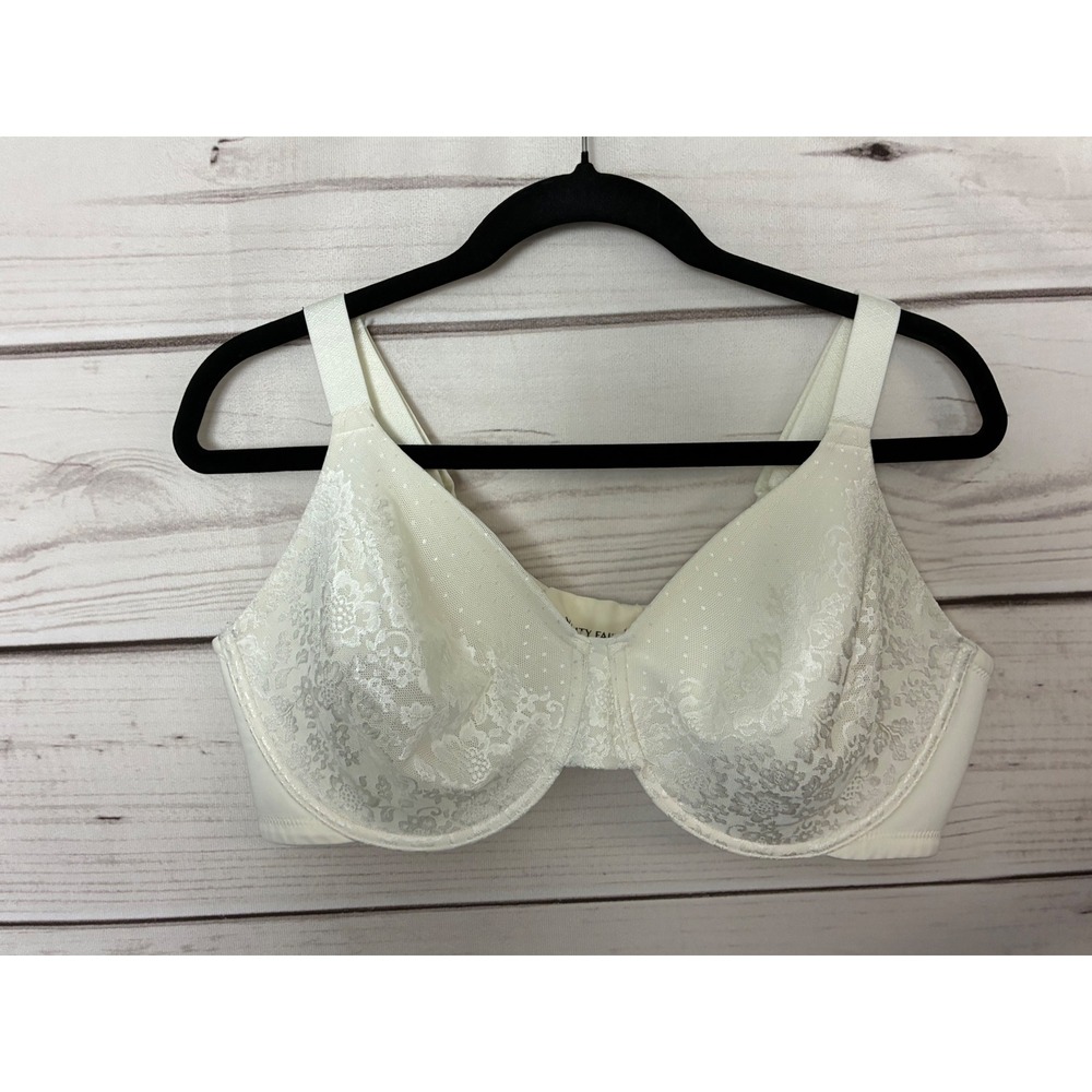 Vanity Fair Beauty Back Full Figure Underwire Bra Lace White 42D 76080